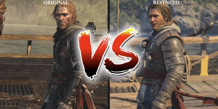 Assassin's Creed Black Flag Resynced kontra oryginał. Porównanie grafiki