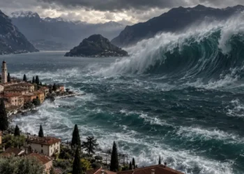 Włoskie jezioro potrafi stworzyć gigantyczne tsunami. Ludzie sami je napędzają