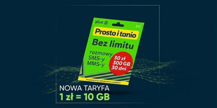 Plus na Kartę z nową taryfą 1 zł za 10 GB. Prościej się już nie da