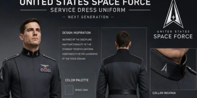 Trump pokazał nowe mundury Sił Kosmicznych i się zaczęło. „Miks Star Wars i Star Treka”