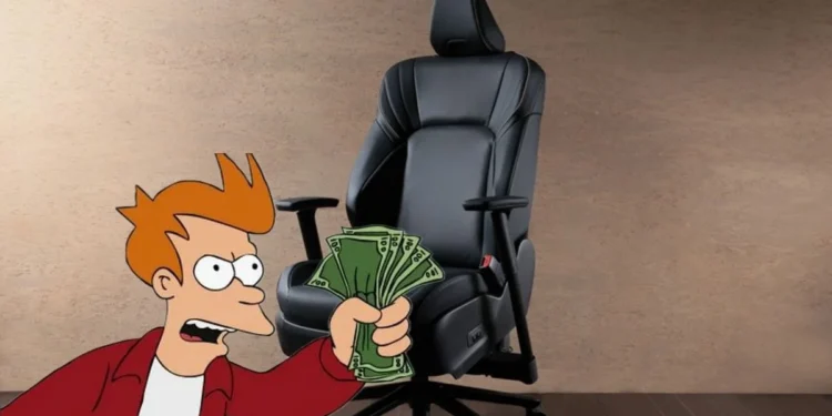 Toyota wyrwała fotel z auta i udaje, że to mebel biurowy. Genialne, biorę