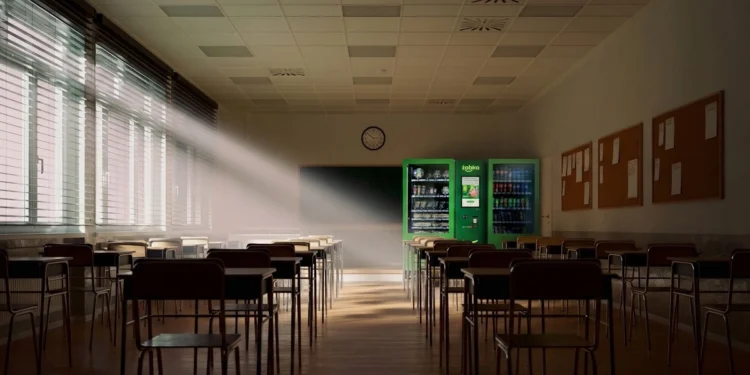 Żabka wchodzi z automatami do szkół. „Uczniom się podoba” 